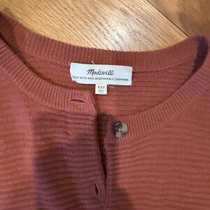 Madewell ribbed cashmere cropped cardigan